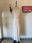 30s Vintage Lace Trim Sheer Maxi Slip Boho Style Pink Bridal Lingerie Dress