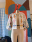 Handmade Vintage Patchwork Quilt Cropped Jacket | One of a Kind Puff Sleeve Jacket