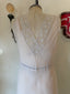 30s Vintage Lace Trim Sheer Maxi Slip Boho Style Pink Bridal Lingerie Dress