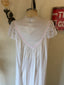 70s Vintage Eve Stillman Cotton Lace Bridal Duster | Romantic White Dressing Gown