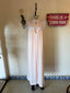60s Vintage Christian Dior Pink Peignoir Nightgown | Blush Lace Trim Bridal Maxi Dress