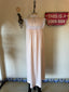 60s Vintage Christian Dior Pink Peignoir Nightgown | Blush Lace Trim Bridal Maxi Dress