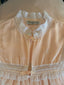 60s Vintage Christian Dior Pink Peignoir Nightgown | Blush Lace Trim Bridal Maxi Dress