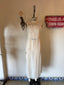 20s Vintage Antique Silk Slip Dress | Sheer Floral Appliqué Boho Bridal Nightgown