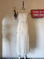 20s Vintage Antique Silk Slip Dress | Sheer Floral Appliqué Boho Bridal Nightgown