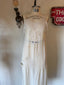 20s Vintage Antique Silk Slip Dress | Sheer Floral Appliqué Boho Bridal Nightgown