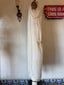 20s Vintage Antique Silk Slip Dress | Sheer Floral Appliqué Boho Bridal Nightgown
