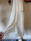 20s Vintage Antique Silk Slip Dress | Sheer Floral Appliqué Boho Bridal Nightgown