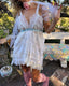 Handmade Crochet Lace Boho Bridal Mini Slip | Romantic Boudoir Camisole