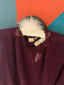 80s Vintage Rare Krizia Burgundy Mohair Sheer Knit Camisole and Cardigan Two Piece Set