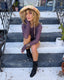 90s Vintage KRIZIA Metallic Crinkle Cardigan | Rare Plum Textured Italian Knit