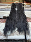 90s Vintage Maribou Feather Black Swan Vest
