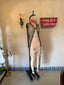 90s Vintage ROGIANI Netted Macramé Beaded Black Mesh Duster y2k