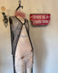 90s Vintage ROGIANI Netted Macramé Beaded Black Mesh Duster y2k