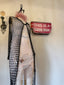 90s Vintage ROGIANI Netted Macramé Beaded Black Mesh Duster y2k