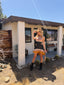 60s Vintage Rare Handmade Leather & Crochet Hippie Dress | Genuine Counterculture Halter Mini