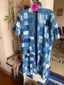 Vintage Indigo Patchwork Boro Style Duster | Artisan Quilted Folk Jacket