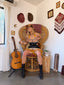 60s Vintage Rare Handmade Leather & Crochet Hippie Dress | Genuine Counterculture Halter Mini
