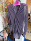 90s Vintage KRIZIA Metallic Crinkle Cardigan | Rare Plum Textured Italian Knit