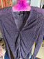 90s Vintage KRIZIA Metallic Crinkle Cardigan | Rare Plum Textured Italian Knit