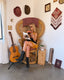 60s Vintage Rare Handmade Leather & Crochet Hippie Dress | Genuine Counterculture Halter Mini
