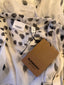 00s Burberry Sheer Polka Dot Silk Blouse | Black White Chiffon Nova Check Cuff Tie Neck Top y2k
