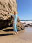 70s Vintage St. John Knits Baby Blue Longline Duster Cardigan |  Knit Sweater Maxi Dress
