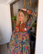 Vintage Spring 1994 Moschino Couture Embroidered Paisley Maxi | Mirrorwork Bohemian Runway Dress
