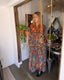 Vintage Spring 1994 Moschino Couture Embroidered Paisley Maxi | Mirrorwork Bohemian Runway Dress