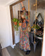 Vintage Spring 1994 Moschino Couture Embroidered Paisley Maxi | Mirrorwork Bohemian Runway Dress