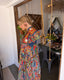 Vintage Spring 1994 Moschino Couture Embroidered Paisley Maxi | Mirrorwork Bohemian Runway Dress