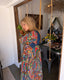 Vintage Spring 1994 Moschino Couture Embroidered Paisley Maxi | Mirrorwork Bohemian Runway Dress