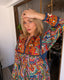 Vintage Spring 1994 Moschino Couture Embroidered Paisley Maxi | Mirrorwork Bohemian Runway Dress