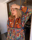 Vintage Spring 1994 Moschino Couture Embroidered Paisley Maxi | Mirrorwork Bohemian Runway Dress