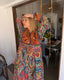 Vintage Spring 1994 Moschino Couture Embroidered Paisley Maxi | Mirrorwork Bohemian Runway Dress