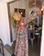 Vintage Spring 1994 Moschino Couture Embroidered Paisley Maxi | Mirrorwork Bohemian Runway Dress