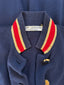 70s Vintage St. John Knits Nautical Jumpsuit | Navy Military Trim One Piece