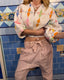 Handmade Vintage Patchwork Quilt Cropped Jacket | One of a Kind Puff Sleeve Jacket