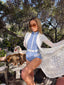 70s Vintage Embroidered Daisy Sheer White Lace Duster