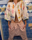 Handmade Vintage Patchwork Quilt Cropped Jacket | One of a Kind Puff Sleeve Jacket
