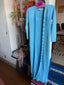 70s Vintage St. John Knits Baby Blue Longline Duster Cardigan |  Knit Sweater Maxi Dress