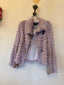 00s Just Cavalli Lilac Fur and Leather Jacket | Roberto Cavalli Vintage Coat