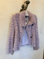 00s Just Cavalli Lilac Fur and Leather Jacket | Roberto Cavalli Vintage Coat