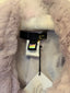 00s Just Cavalli Lilac Fur and Leather Jacket | Roberto Cavalli Vintage Coat