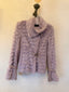 00s Just Cavalli Lilac Fur and Leather Jacket | Roberto Cavalli Vintage Coat
