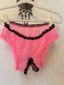 60s Vintage Bubblegum Pink Sheer Peignoir Bralette & Panty Set | Three Piece Lingerie Ensemble
