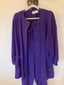 90s Vintage Karl Lagerfeld Violet Wool Coat & Trouser Set | Sculptural Power Ensemble