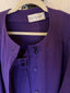 90s Vintage Karl Lagerfeld Violet Wool Coat & Trouser Set | Sculptural Power Ensemble