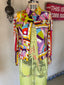 00s Vintage D&G Psychedelic Print Moto Jacket | Dolce & Gabbana y2k Biker Jacket
