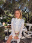 70s Vintage Embroidered Daisy Sheer White Lace Duster